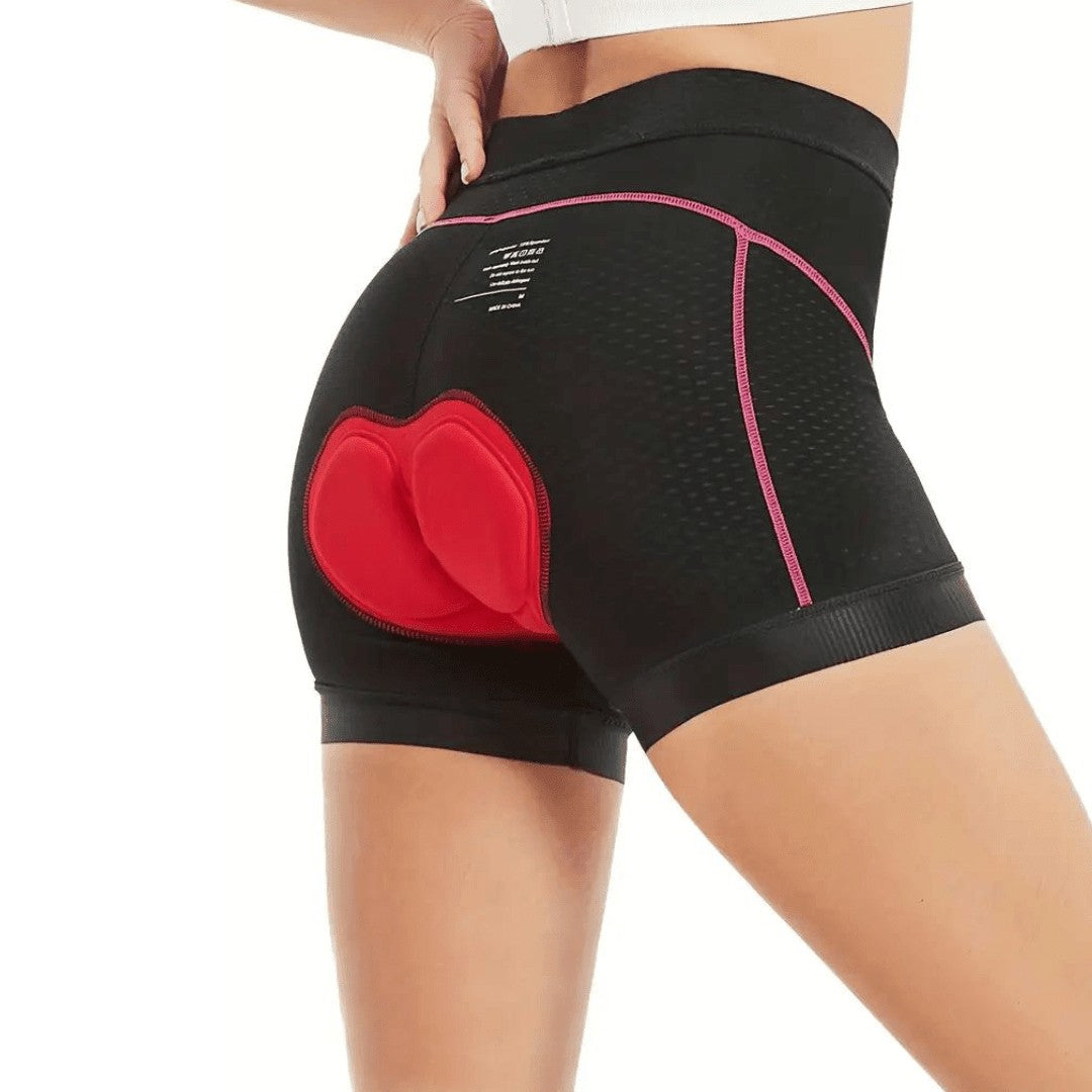 Cycling Shorts – Women's 4D Gel Padded Bike Shorts – Red Pink
