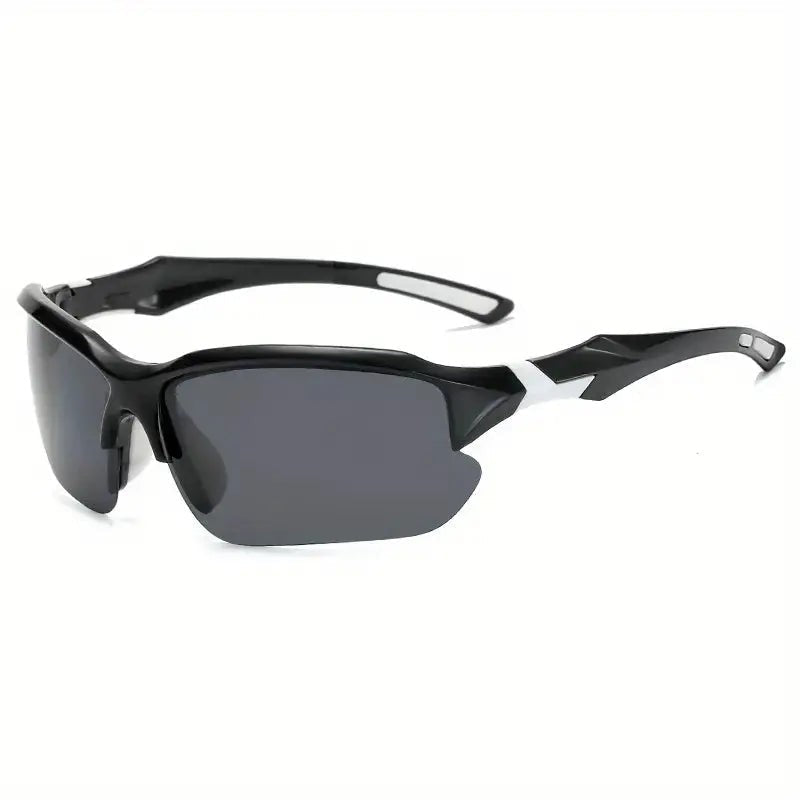 Cycling Sunglasses – Polarised UV Sports Sunglasses – Black-White