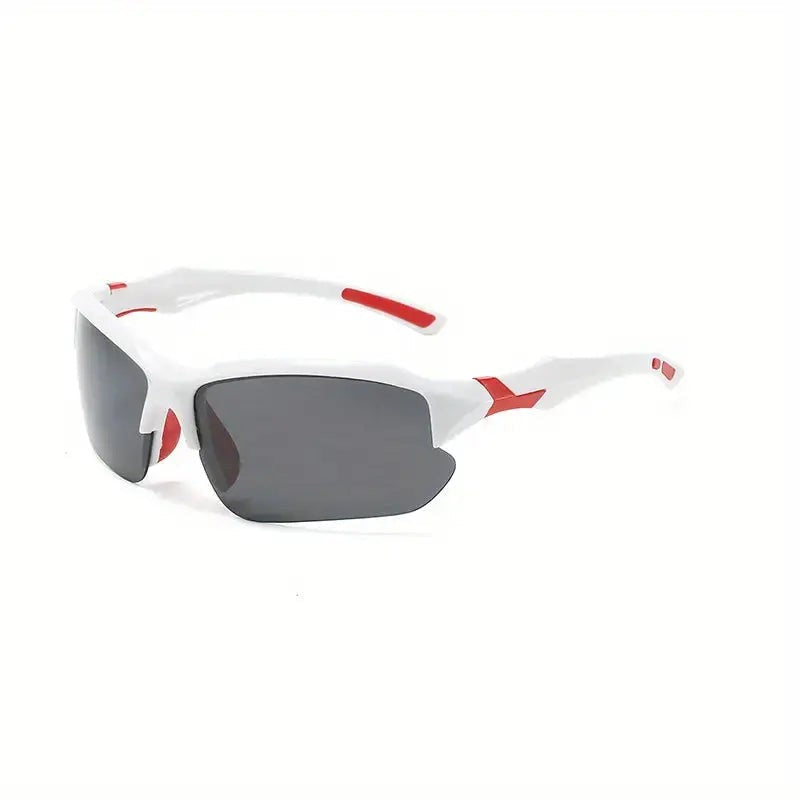 Cycling Sunglasses – Polarised UV Sports Sunglasses – White-Red