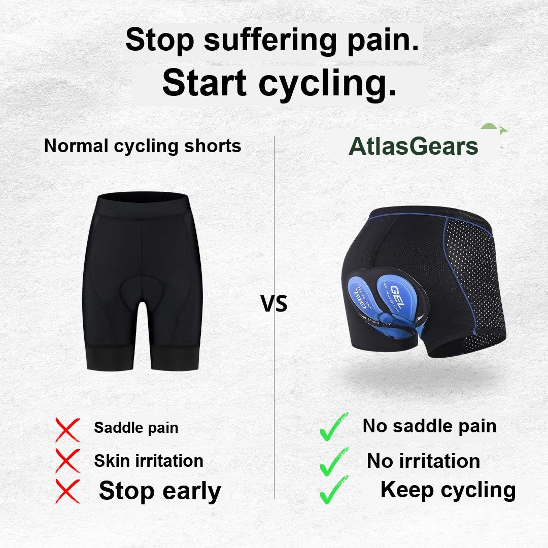 Cycling Undershorts – Gel-Padded Unisex Bike Base Shorts