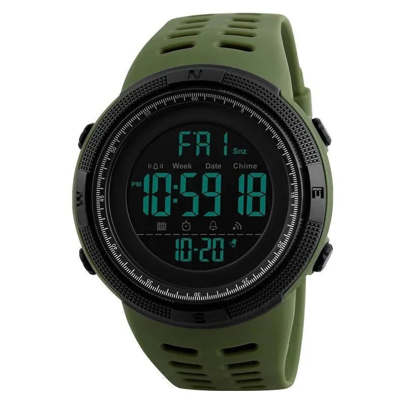 Digital Watch – Luminous Multifunction Outdoor Watch – Green