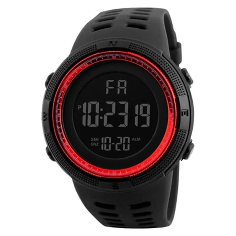Digital Watch – Luminous Multifunction Outdoor Watch – Red