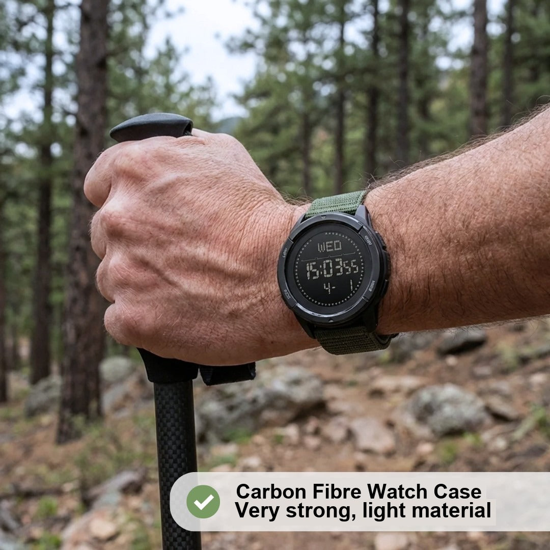 Digital Watch – Men's Carbon Fibre Outdoor Sports Watch
