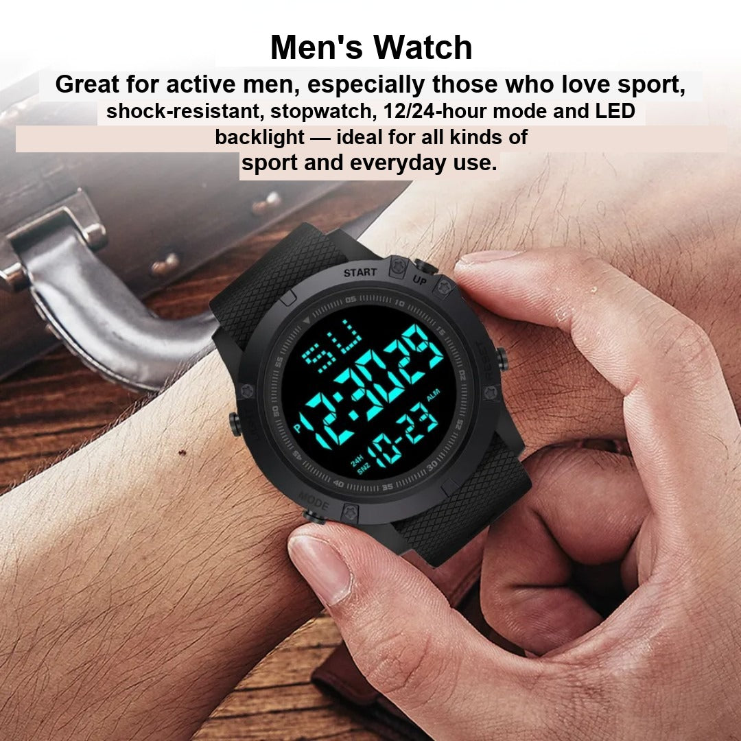 Digital Watch – Men's Waterproof Rugged Outdoor Watch
