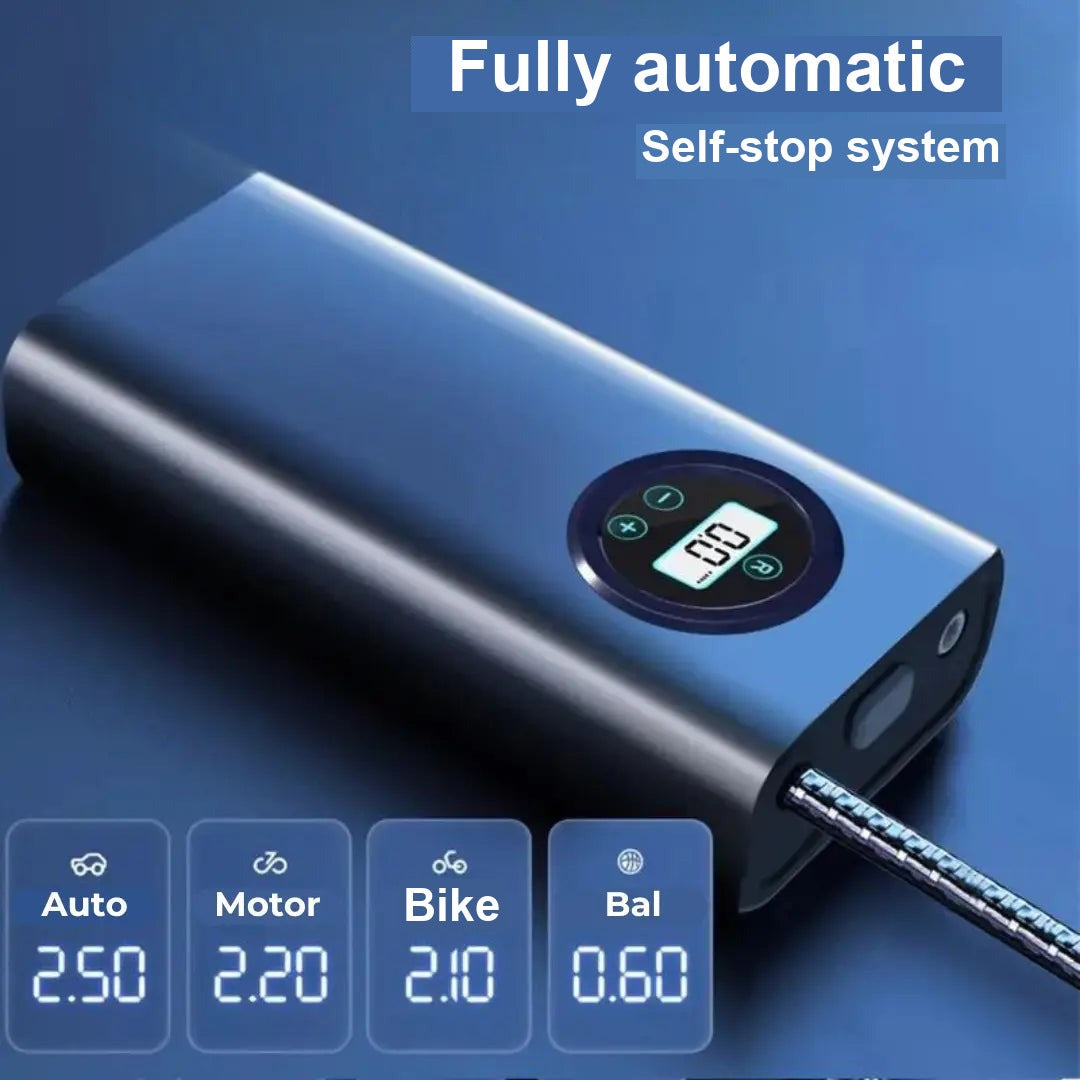 Electric Bike Pump – Portable Cordless Air Compressor