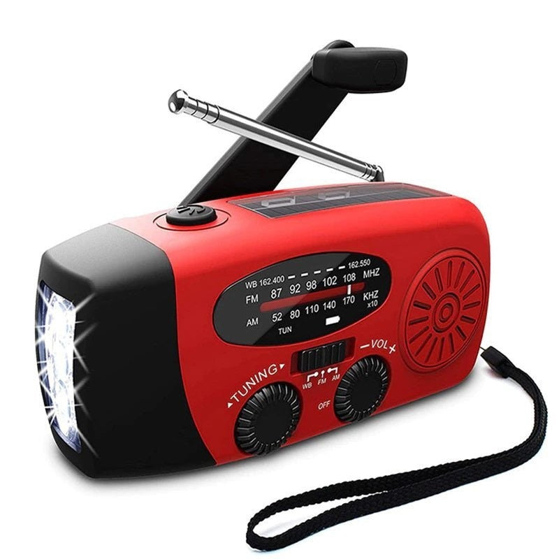 Emergency Radio – Compact Weather-Resistant Portable Radio – Red