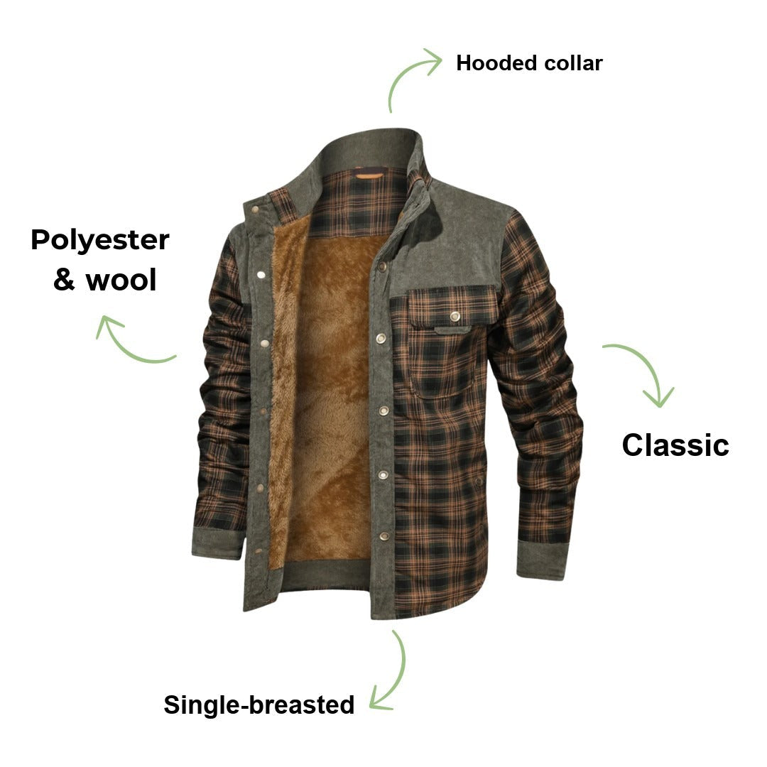 Flannel Jacket – Men's Insulated Checked Overshirt