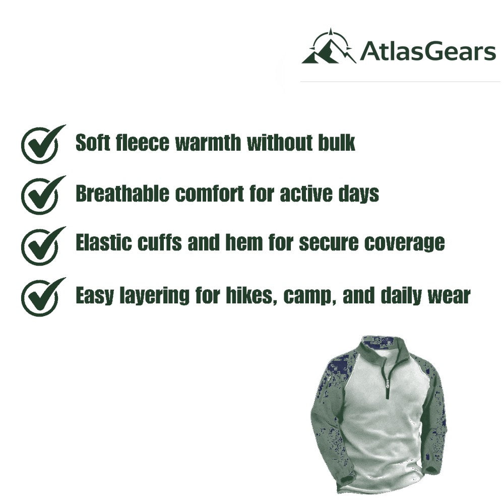 Fleece Pullover – Men's Lightweight Breathable Outdoor Fleece