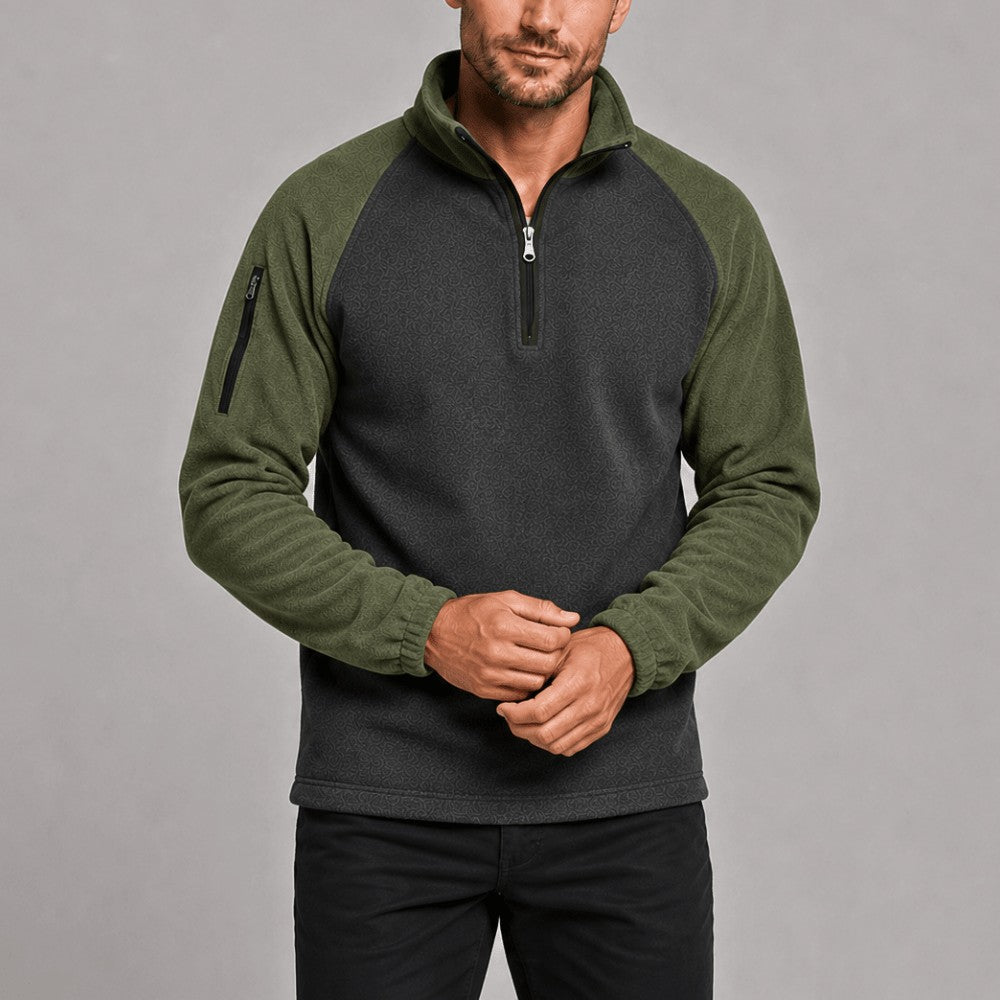 Fleece Pullover – Men's Lightweight Breathable Outdoor Fleece – Army Green