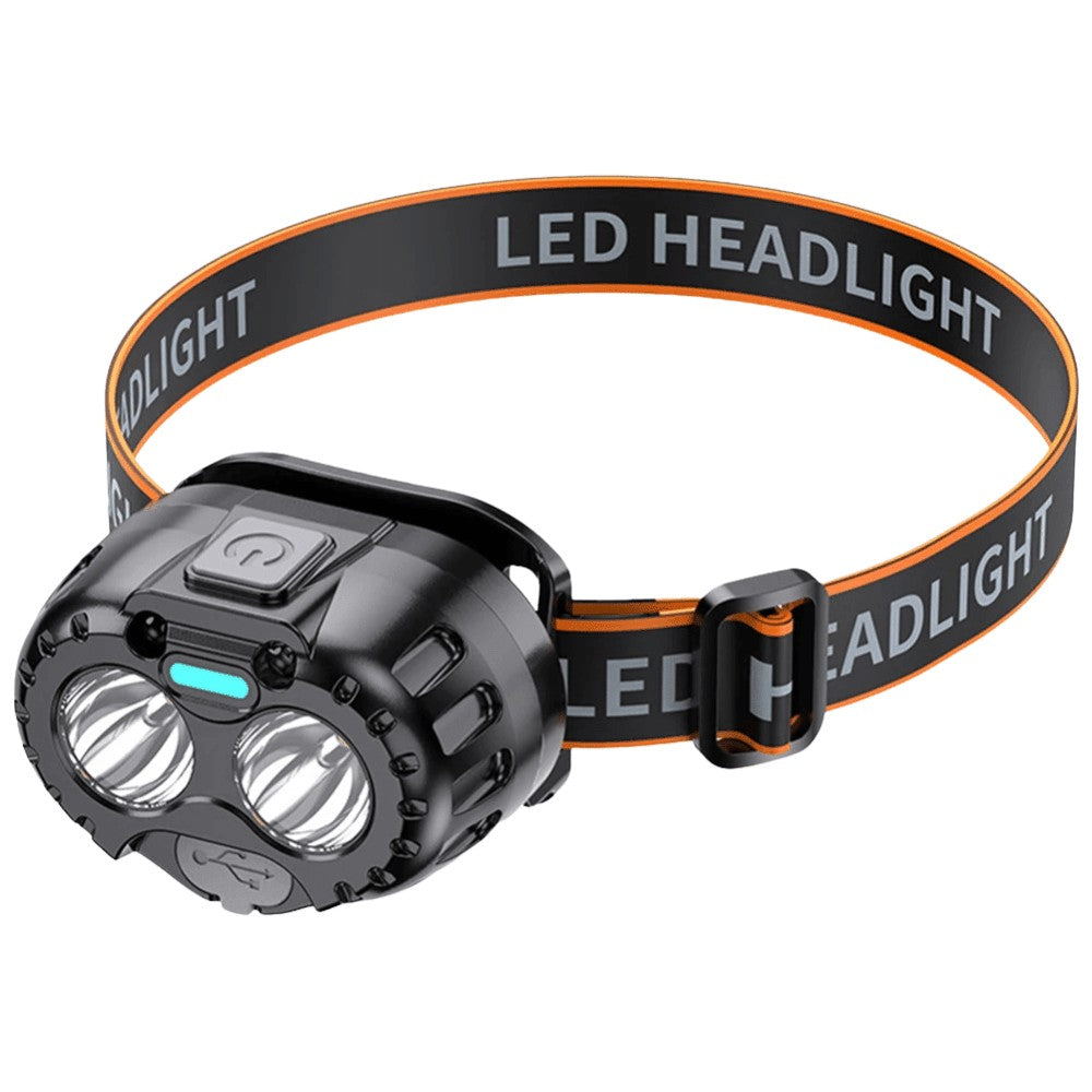 Head Torch – Rechargeable 250-Lumen IPX4 LED Headlamp – Black