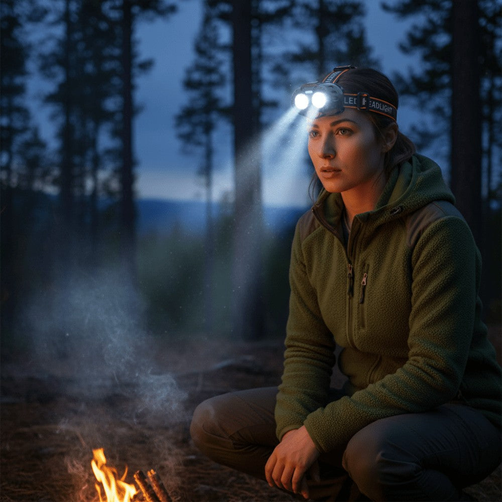 Head Torch – Rechargeable 250-Lumen IPX4 LED Headlamp