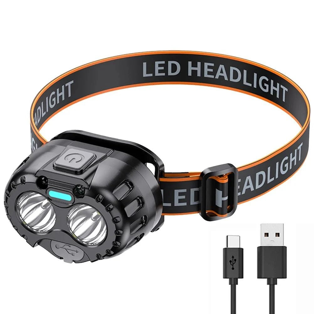 Head Torch – Rechargeable 250-Lumen IPX4 LED Headlamp