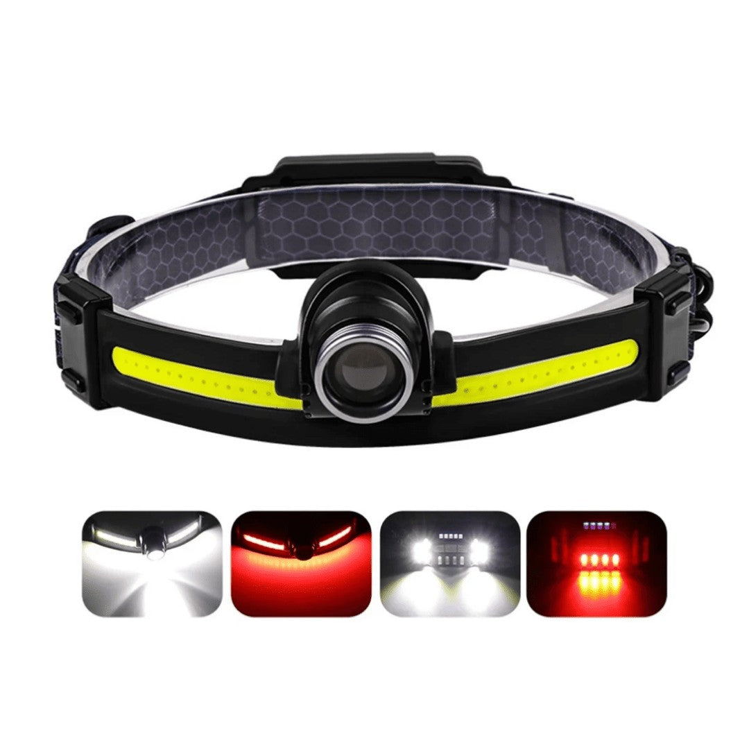 Head Torch – Rechargeable Splash-Resistant LED Headlamp