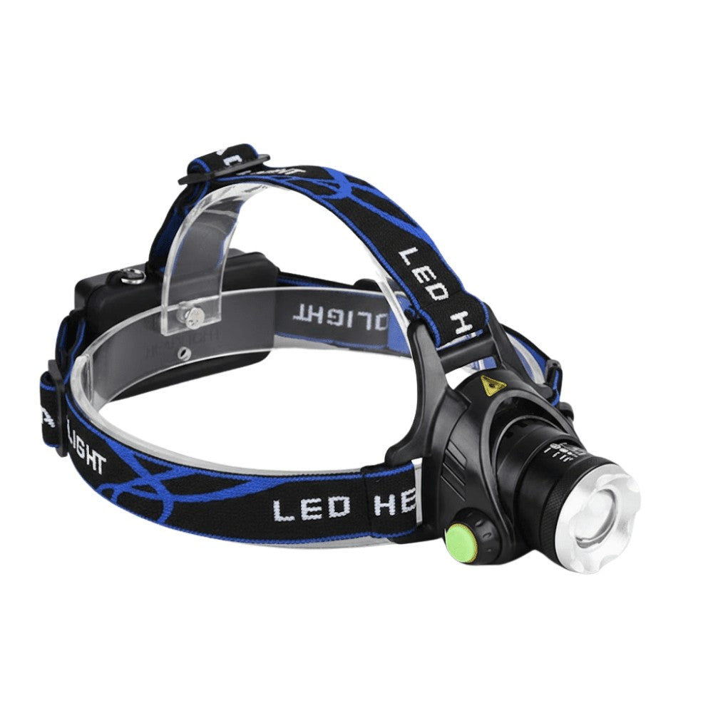 Head Torch – Rechargeable Water-Resistant LED Headlamp – Blue