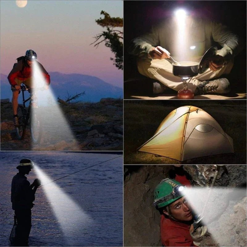 Head Torch – Rechargeable Water-Resistant LED Headlamp