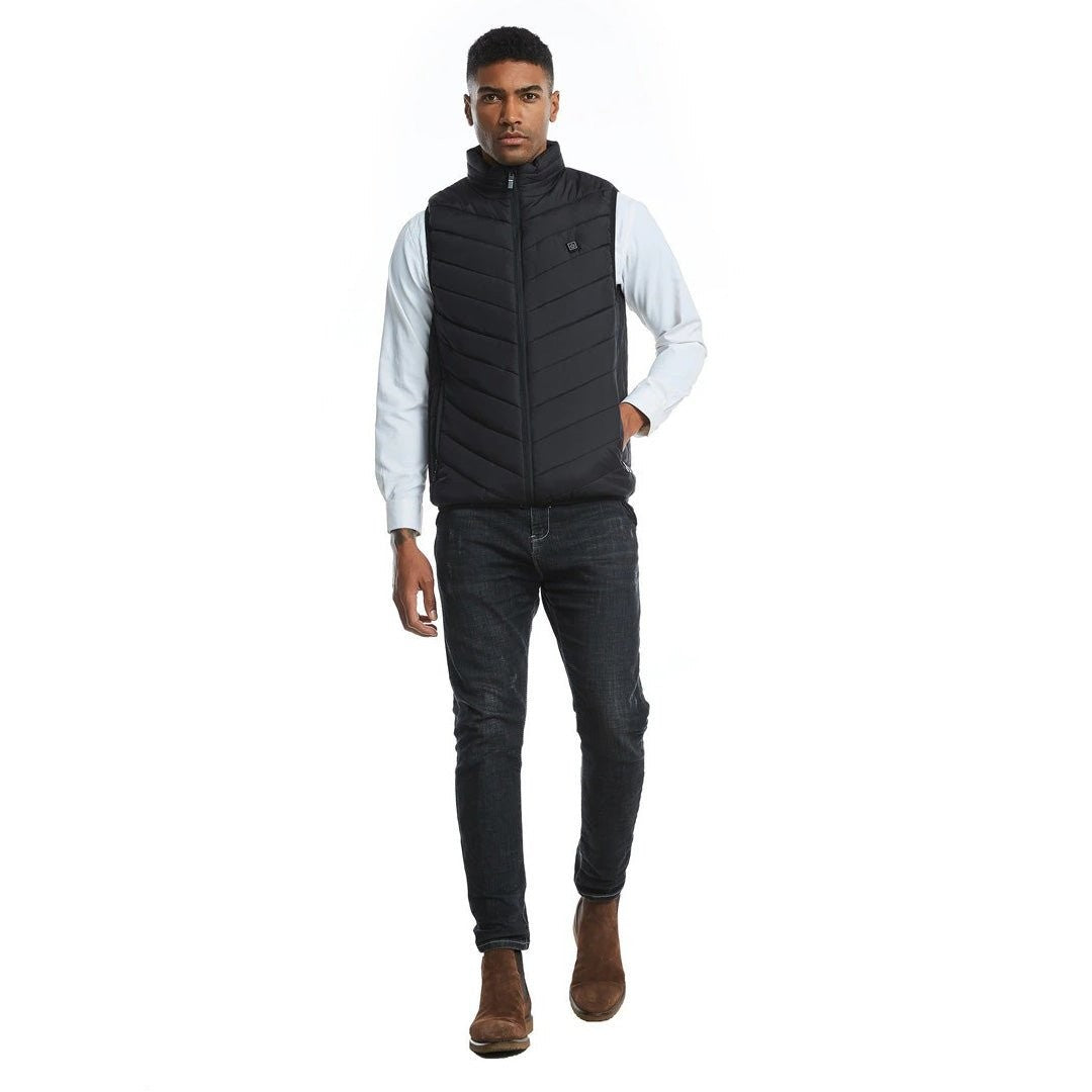 Heated Gilet – Lightweight Water-Resistant Rechargeable Vest – Black
