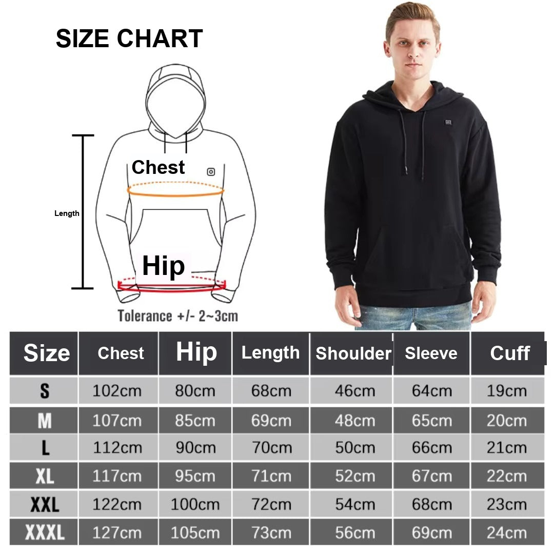 Heated Hoodie – USB Rechargeable Winter Heated Top