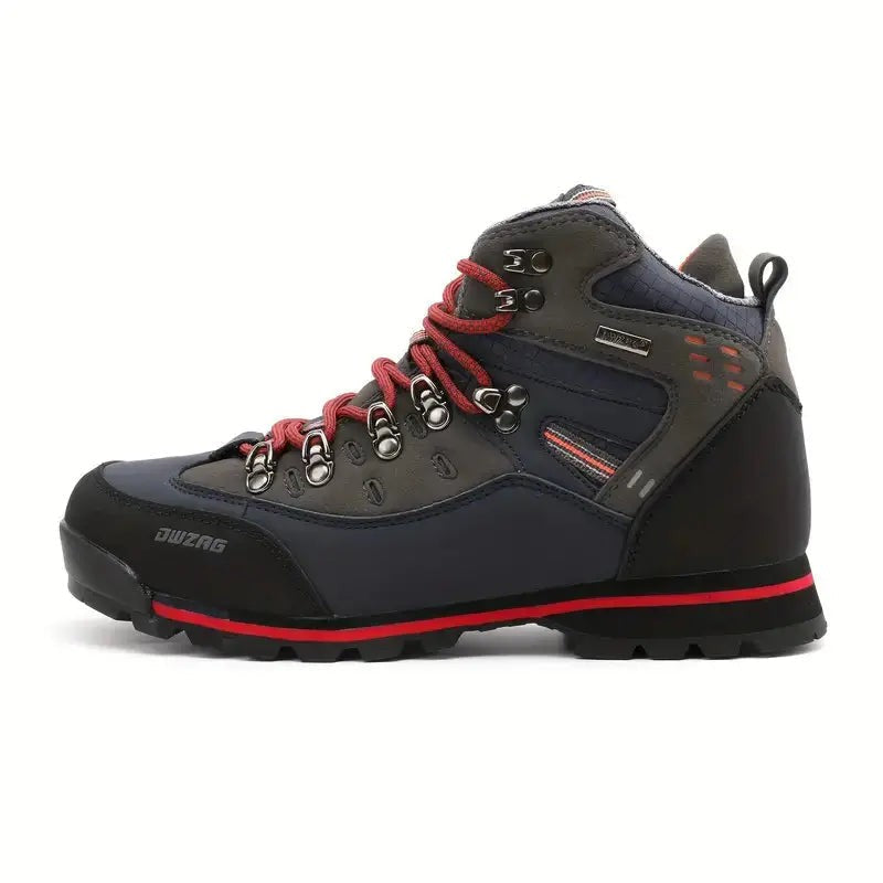 Hiking Boots – Men's High-Top Waterproof Walking Boots – Red