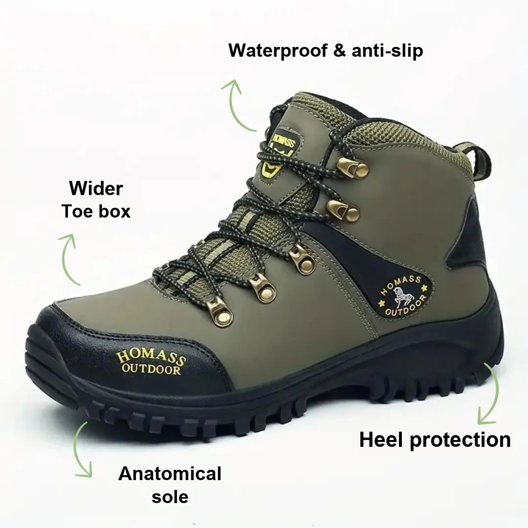 Hiking Boots – Men's High-Top Waterproof Wide-Fit Boots