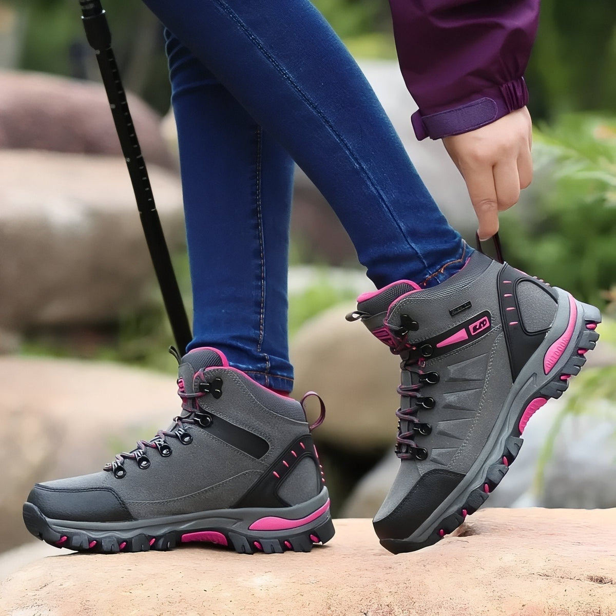 Hiking Boots – Women's High-Top Grippy Trail Boots