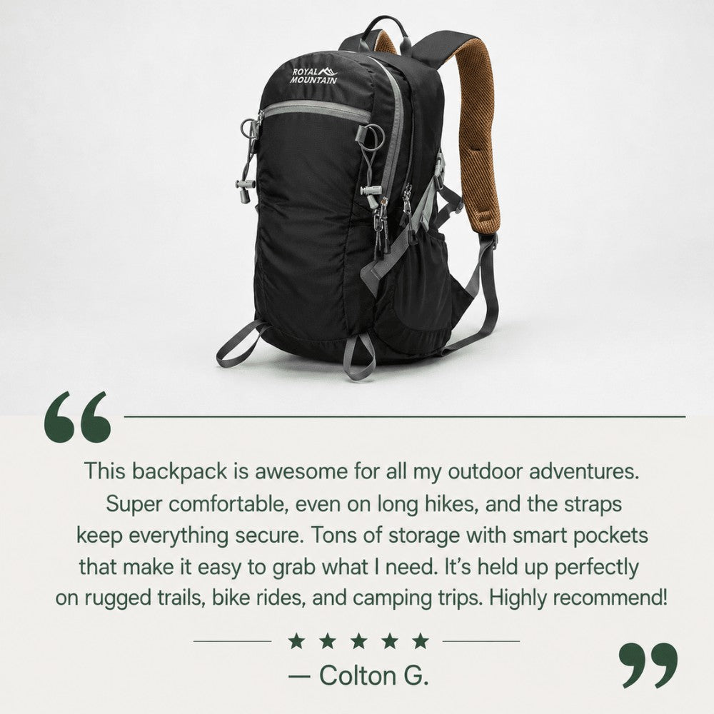 Hiking Daypack – Lightweight Water-Resistant Outdoor Backpack