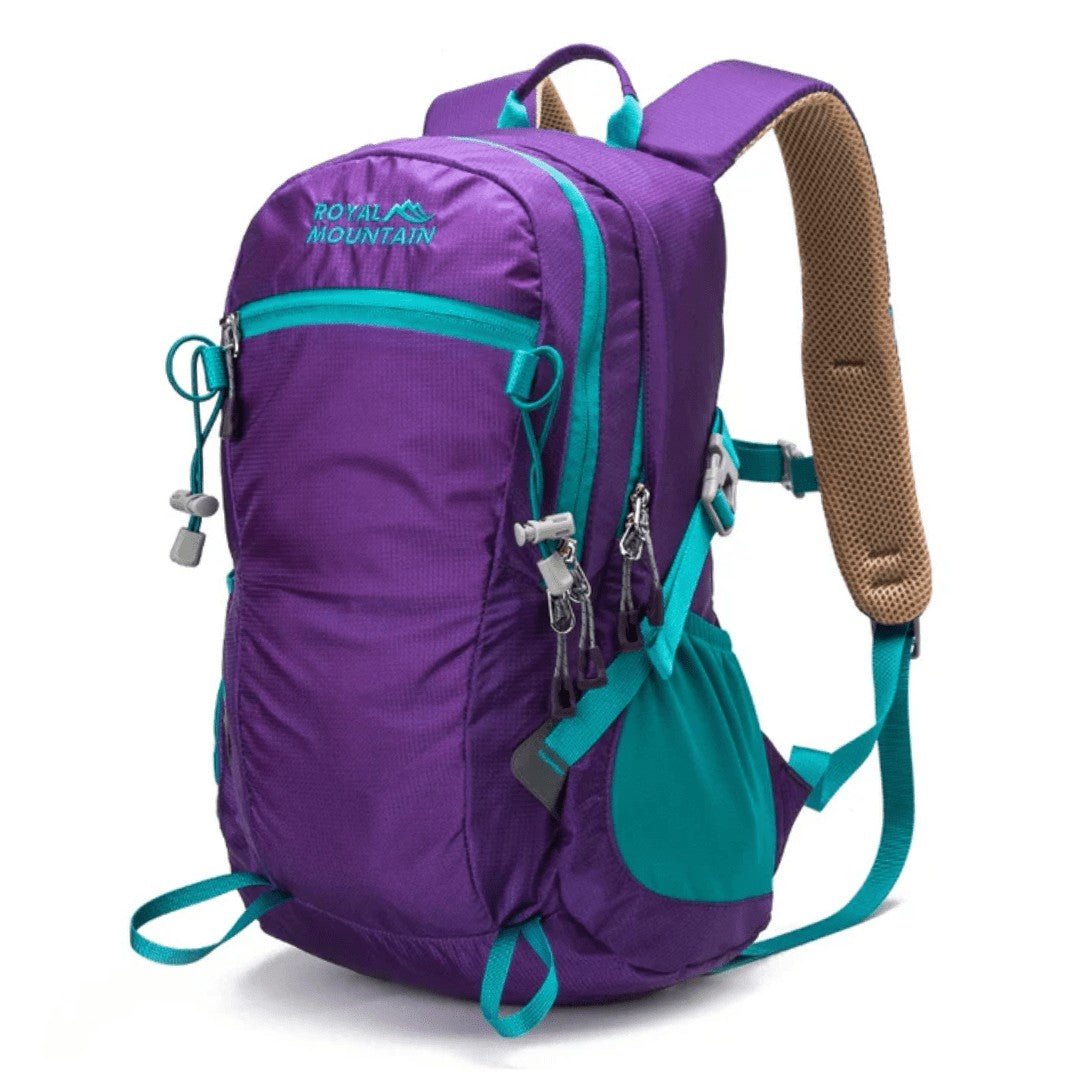 Hiking Daypack – Lightweight Water-Resistant Outdoor Backpack – Purple