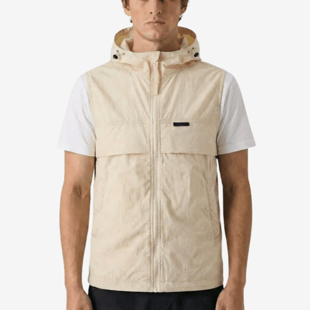 Hiking Gilet – Lightweight Hooded Sleeveless Vest – Apricot