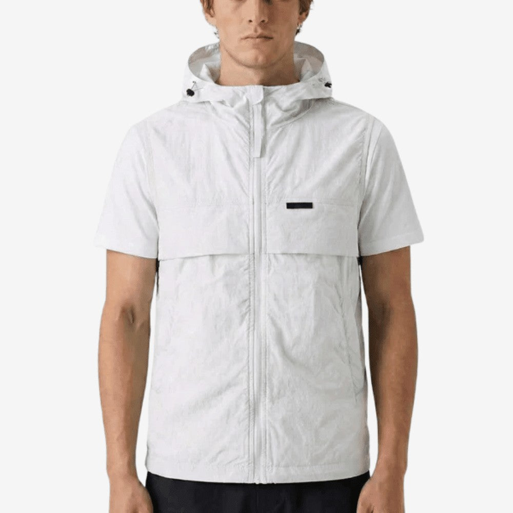 Hiking Gilet – Lightweight Hooded Sleeveless Vest – White