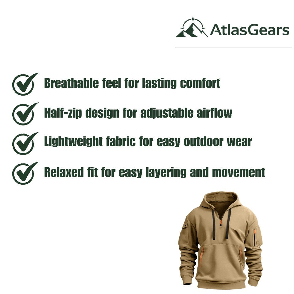 Hiking Hoodie – Lightweight Breathable Half-Zip Hoodie
