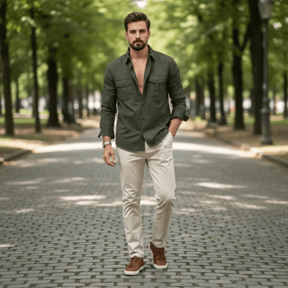Hiking Shirt – Men's Lightweight Breathable Convertible Shirt