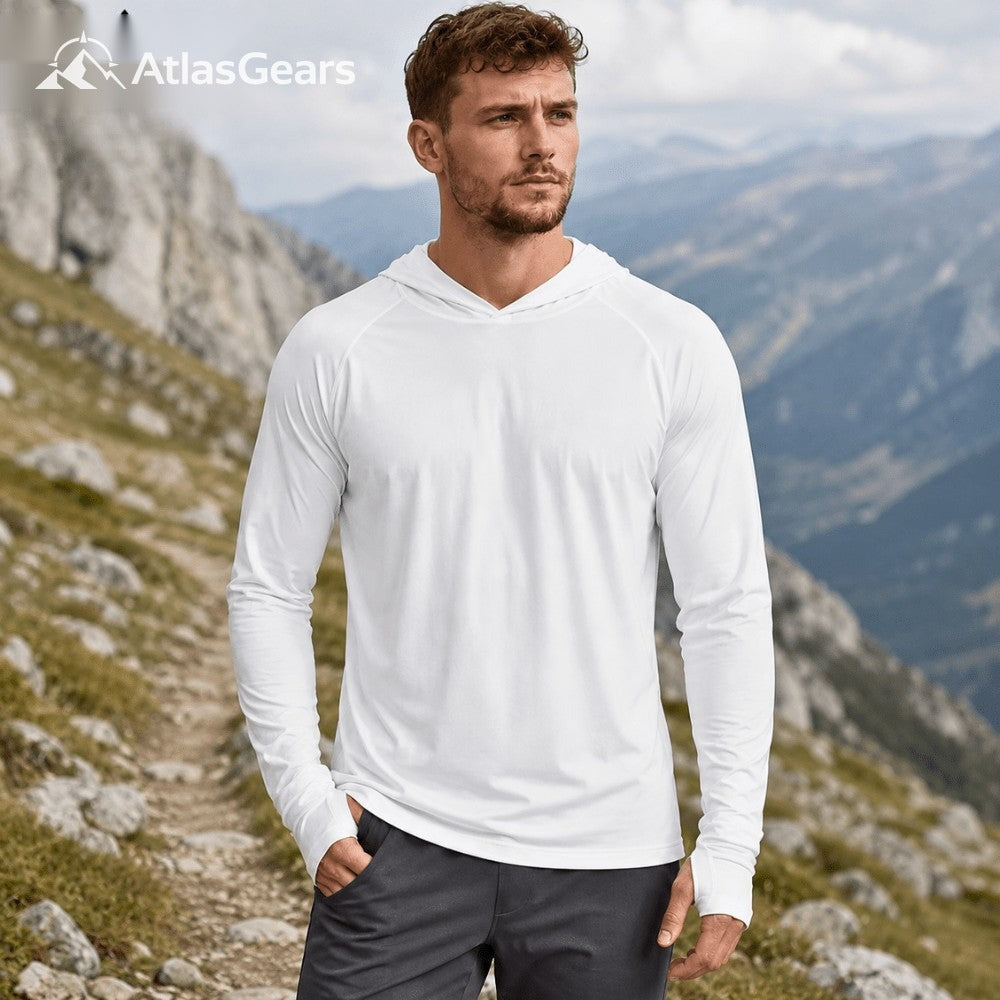 Hiking Shirt – Men's UPF 50+ Long-Sleeve Hooded Sun Shirt