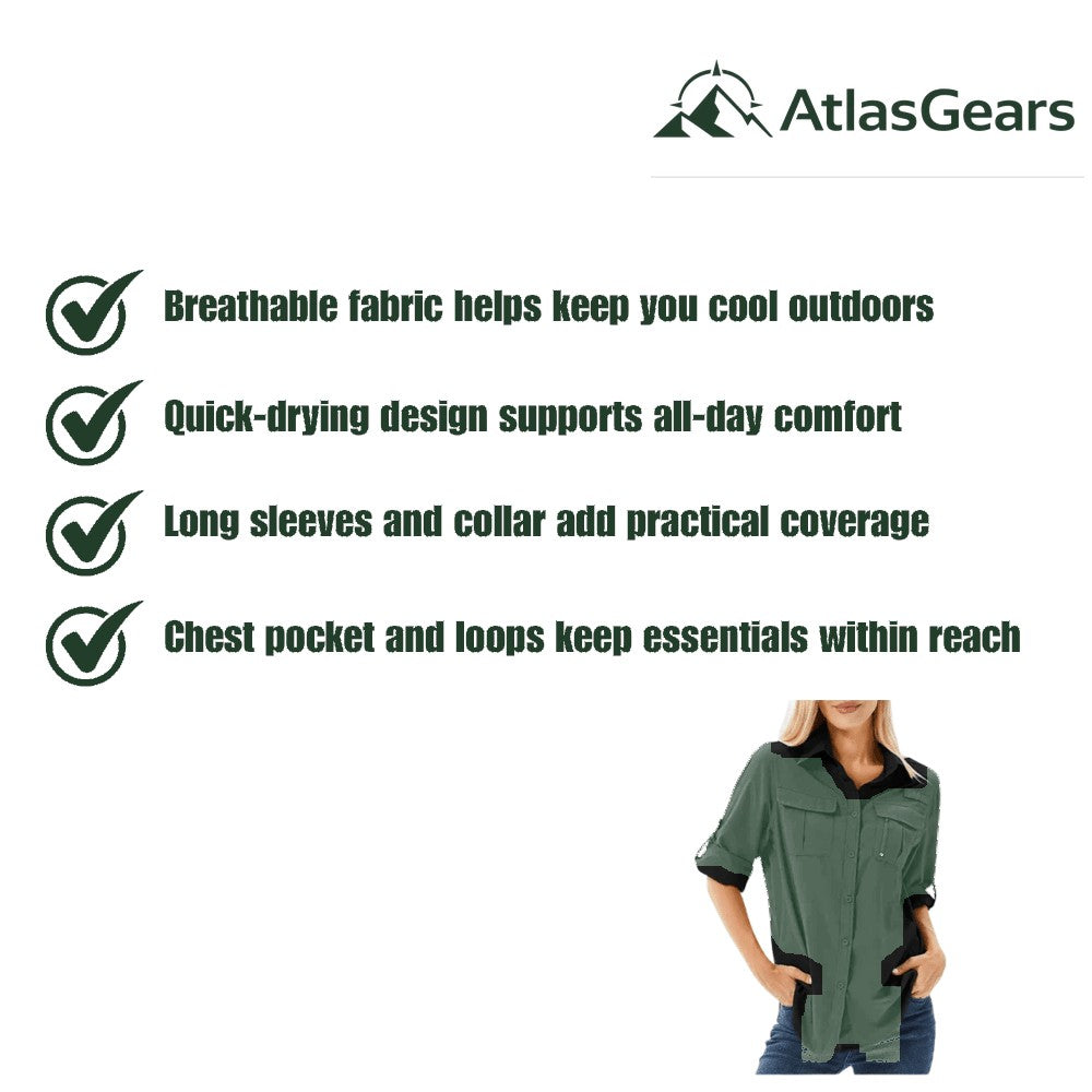 Hiking Shirt – Women's Lightweight Breathable Long-Sleeve