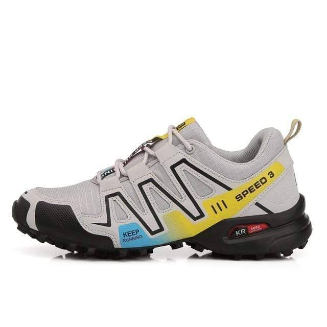 Hiking Shoes – Durable Breathable Canvas with Trail Grip Sole – Grey