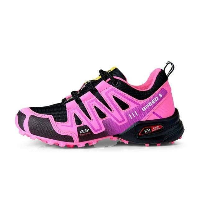 Hiking Shoes – Durable Breathable Canvas with Trail Grip Sole – Pink