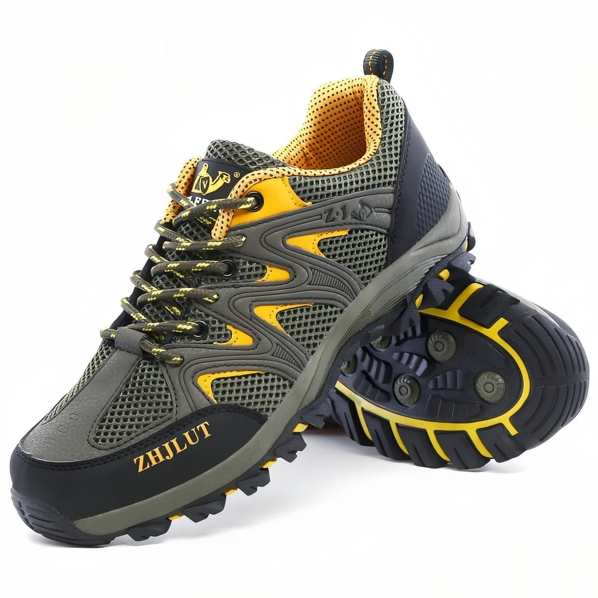 Hiking Shoes – Men's Grippy Lugged Sole with Toe Protection