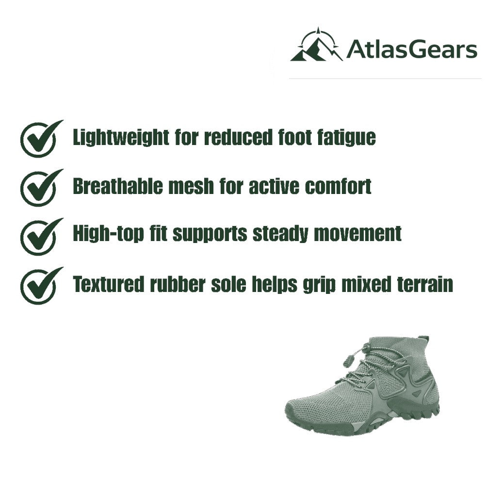 Hiking Shoes – Men's High-Top Non-Slip Lightweight Trail