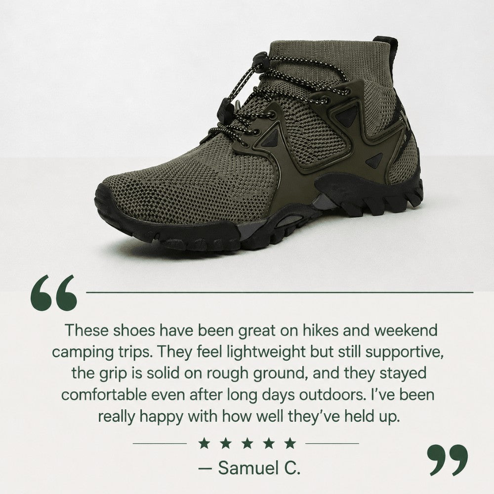 Hiking Shoes – Men's High-Top Non-Slip Lightweight Trail