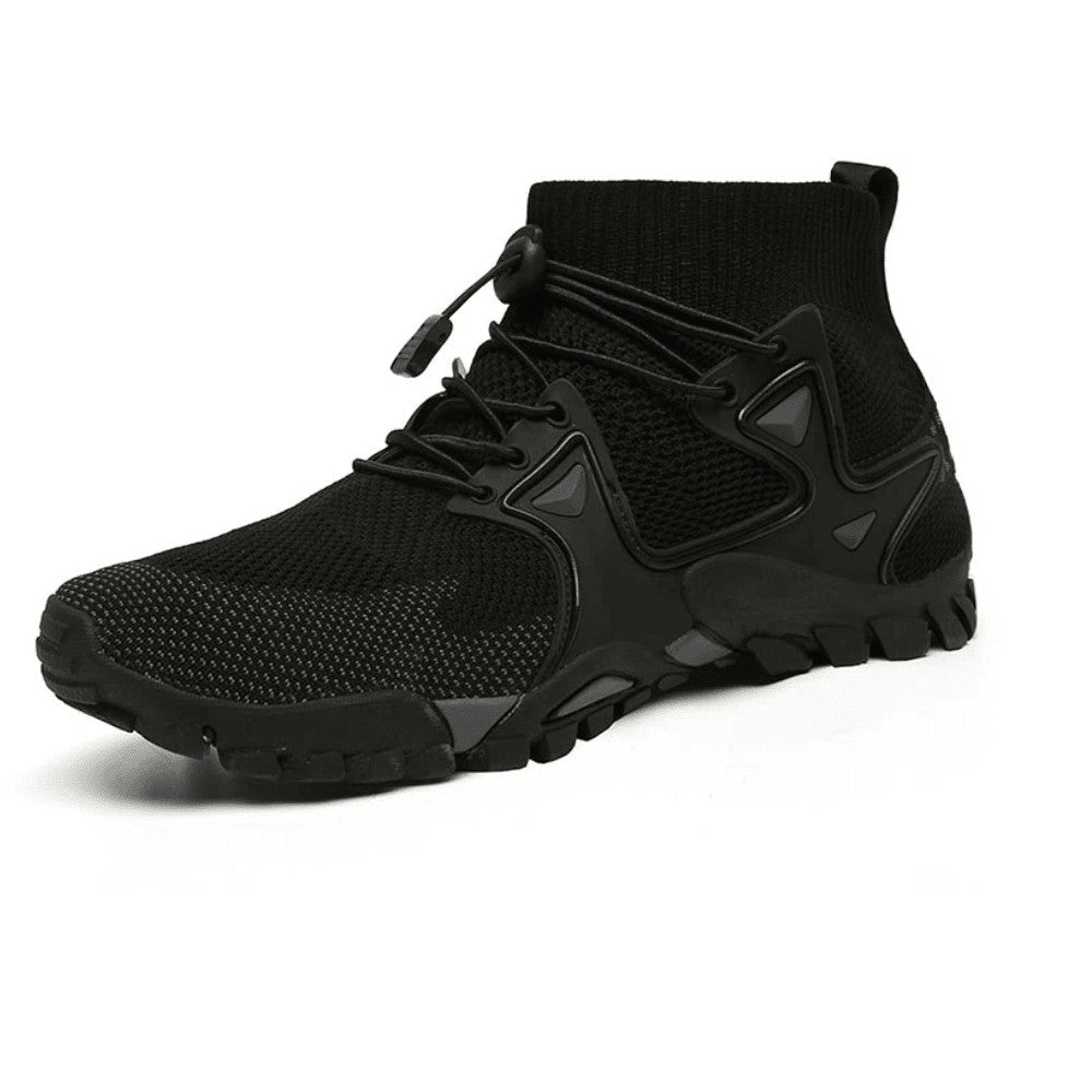 Hiking Shoes – Men's High-Top Non-Slip Lightweight Trail – Black