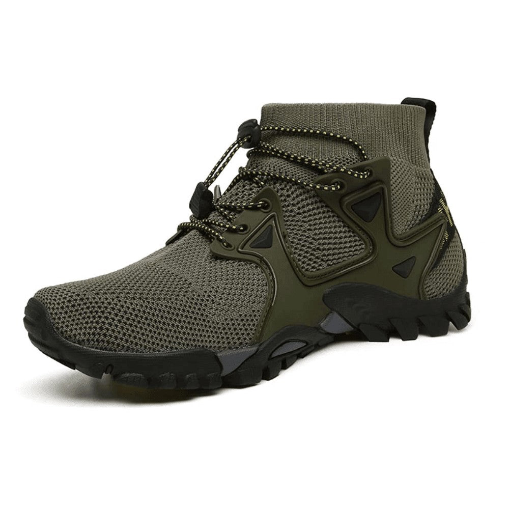 Hiking Shoes – Men's High-Top Non-Slip Lightweight Trail – Green