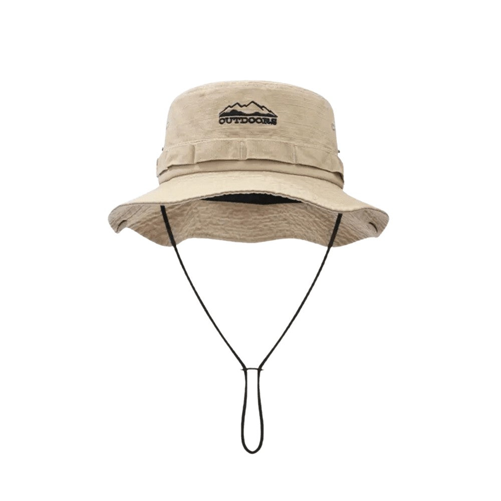 Hiking Sun Hat – Breathable 100% Cotton Packable Wide Brim – Beige