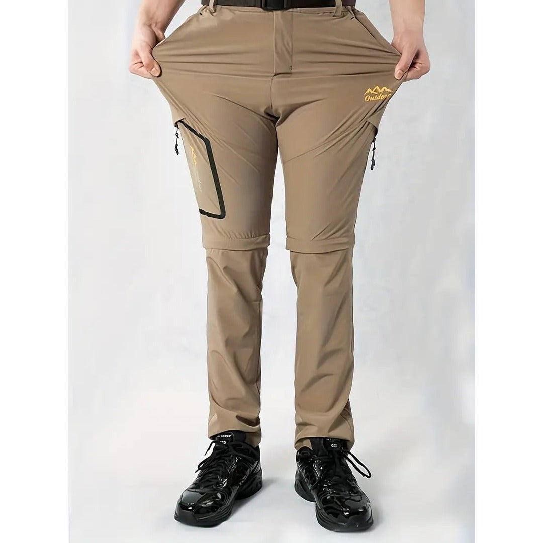 Hiking Trousers – Men's Zip-Pocket Water-Resistant Trousers – Khaki