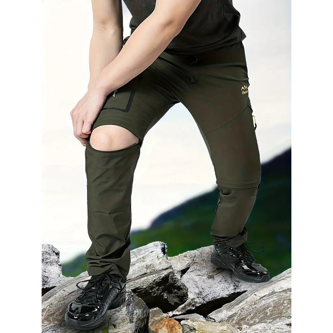 Hiking Trousers – Men's Zip-Pocket Water-Resistant Trousers – Green