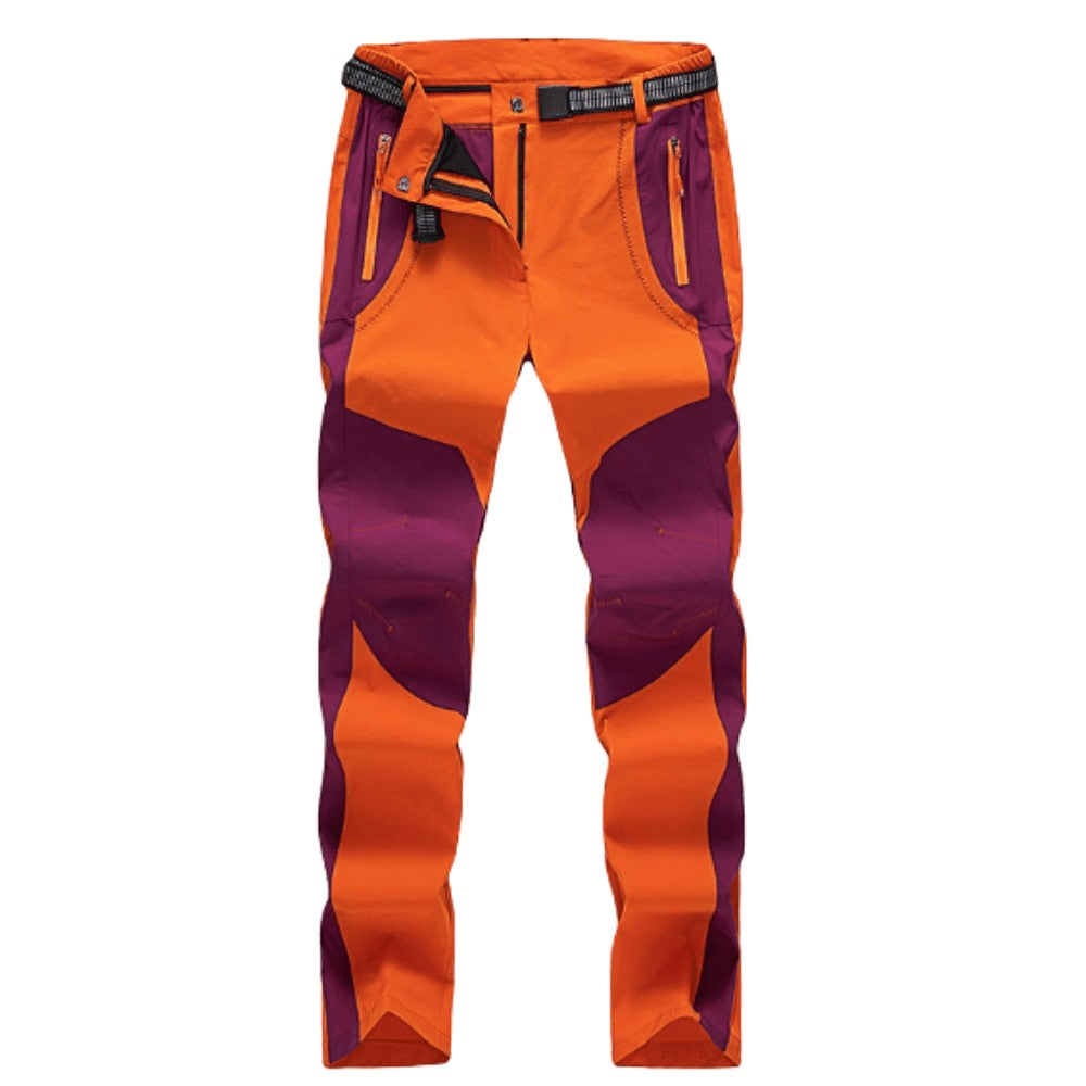 Hiking Trousers – Women's Insulated Water-Resistant Trousers – Bright Orange