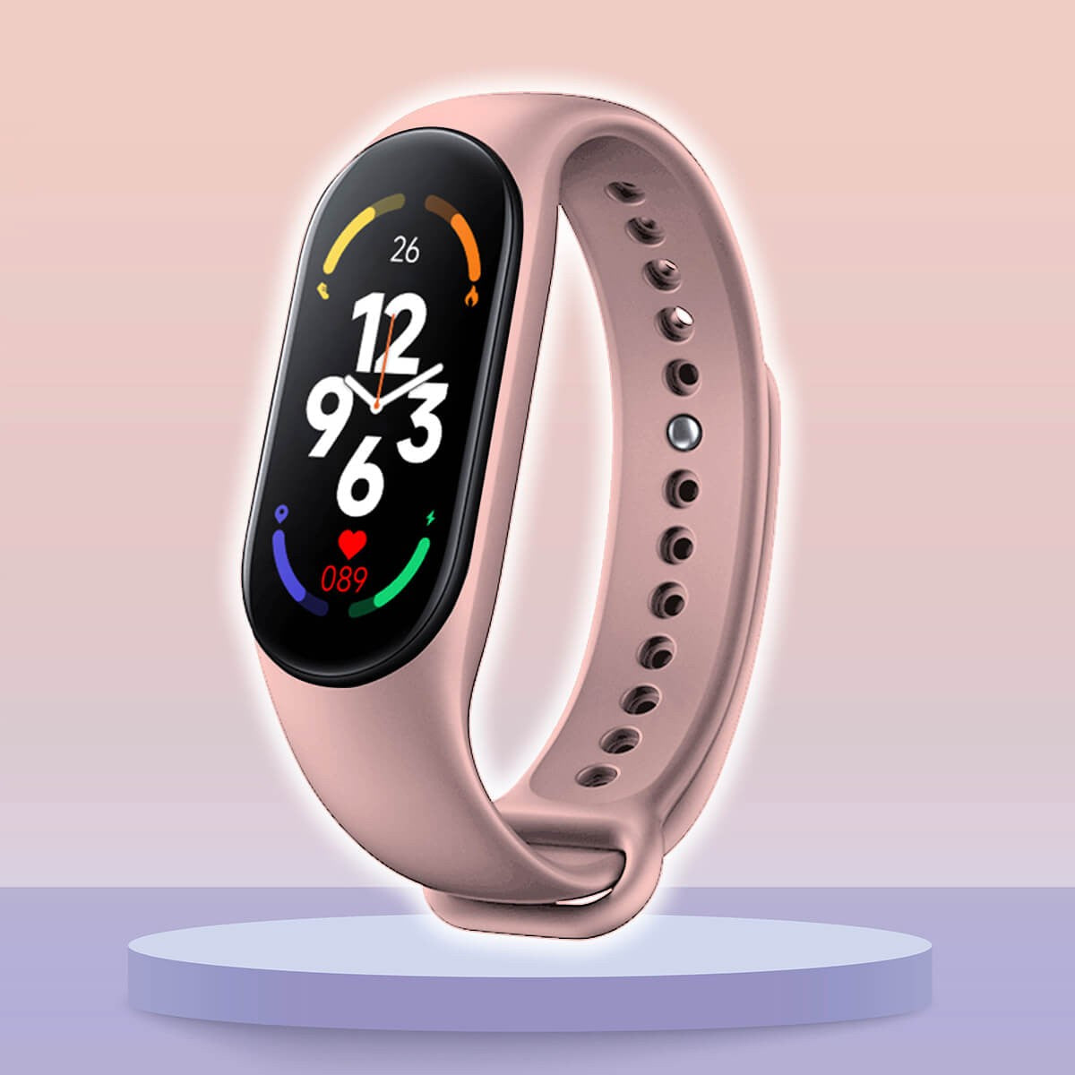 Kids' Activity Tracker – Lightweight Silicone Fitness Band – Pink