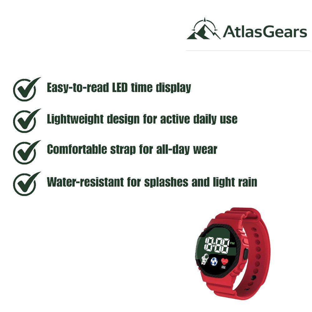 Kids' Digital Watch – Lightweight Water-Resistant Watch