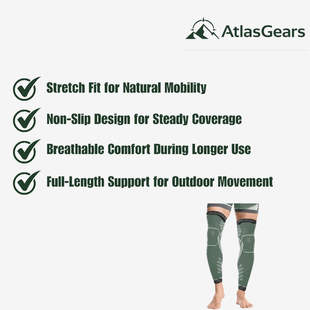 Knee Compression Sleeves – Full-Length Support Leg Sleeves