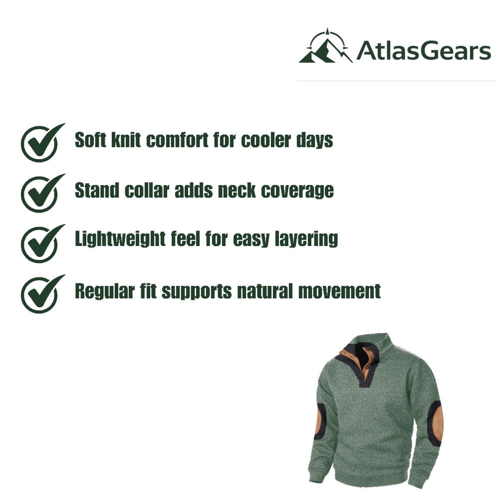 Knit Jumper – Men's Stand-Collar Outdoor Layer