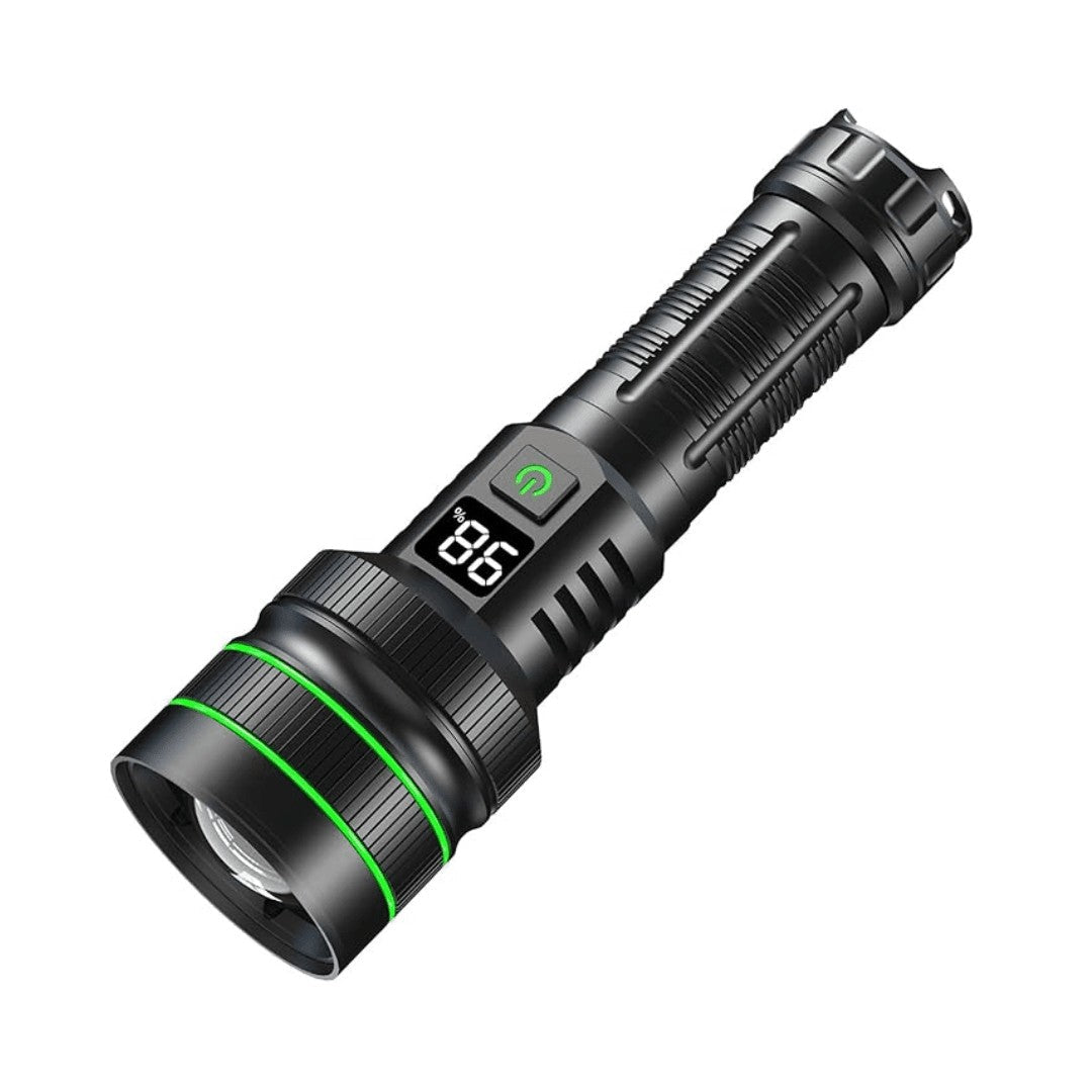 LED Torch – Rechargeable Zoomable Flashlight – Black
