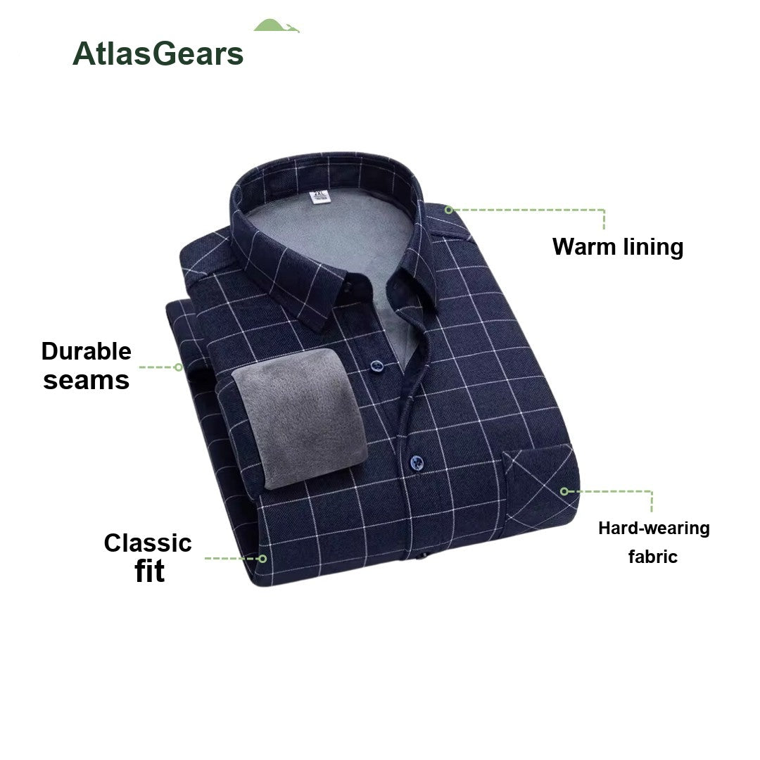 Men's Flannel Shirt – Warm Lined Checked Autumn Shirt