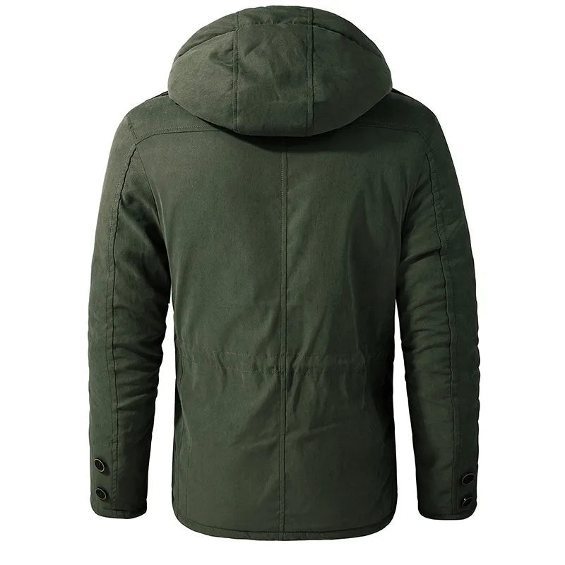 Men's Lined Winter Jacket – Warm Windproof Water-Repellent Coat